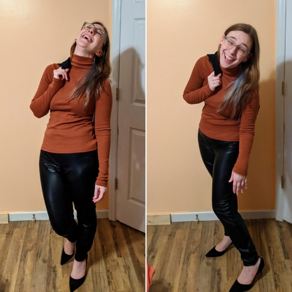 turtleneck & heels