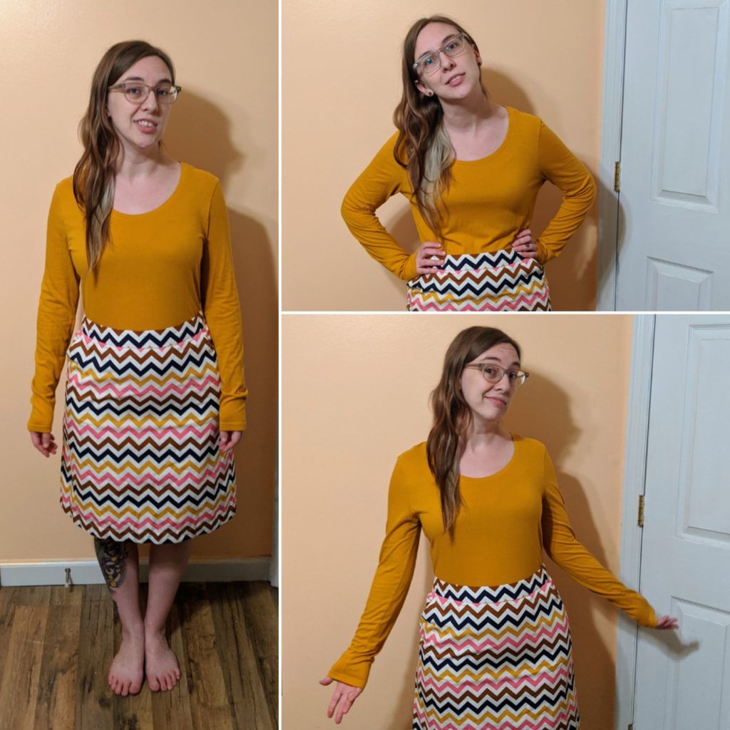 mustard top & skirt
